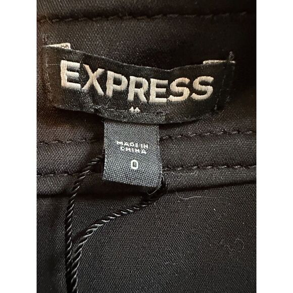 Express Black A-Line Lace Up Mini Skirt w/ Pockets Size 0 - Picture 4 of 4